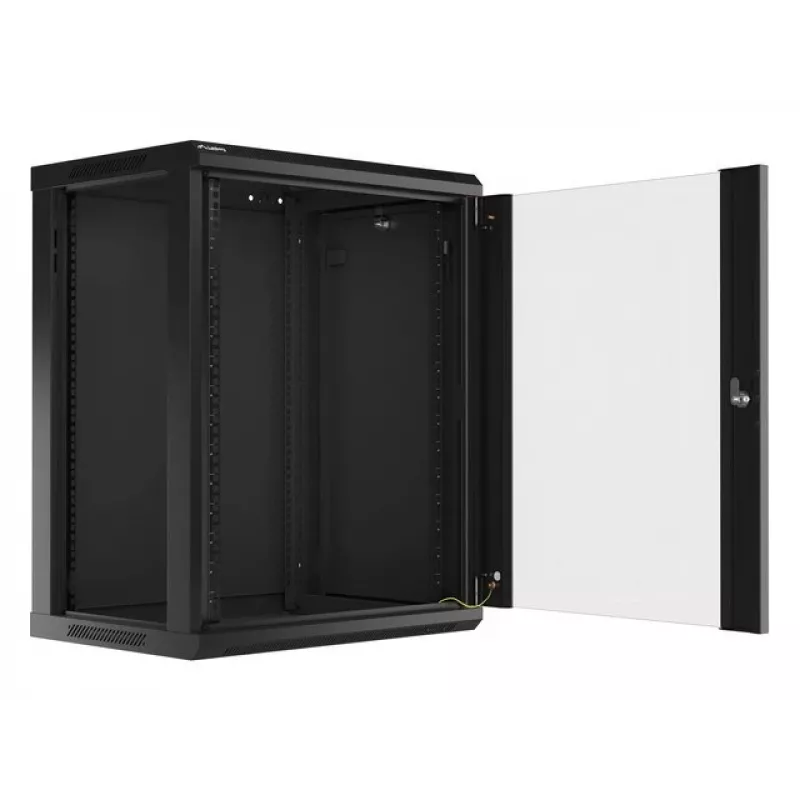 Lanberg seinapaigaldatav paigaldusrack-kapp 19'' 15U 600x450mm must (klaasuks)