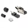 DeLOCK 86017 juhtmepistik RJ45/LSA Must Hõbedane Isane