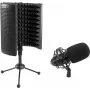 Suure membraaniga kondensaatormikrofoni komplekt Omnitronic CM-78MK2 koos AS-04 lauamikrofoni absorbeerimissüsteemiga