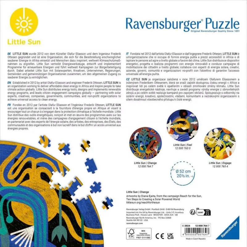 Värvipusle Ravensburger Little Sun - Change, 500 tükki, mudel 12000764
