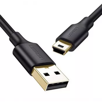 USB-kaabel UGREEN US132 Mini-USB 1 m — must, 480 Mbit/s, kiirlaadimine