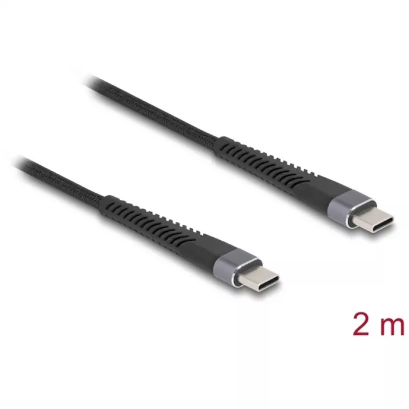 DeLOCK USB-kaabel USB 2.0 2 m USB C Must 81125