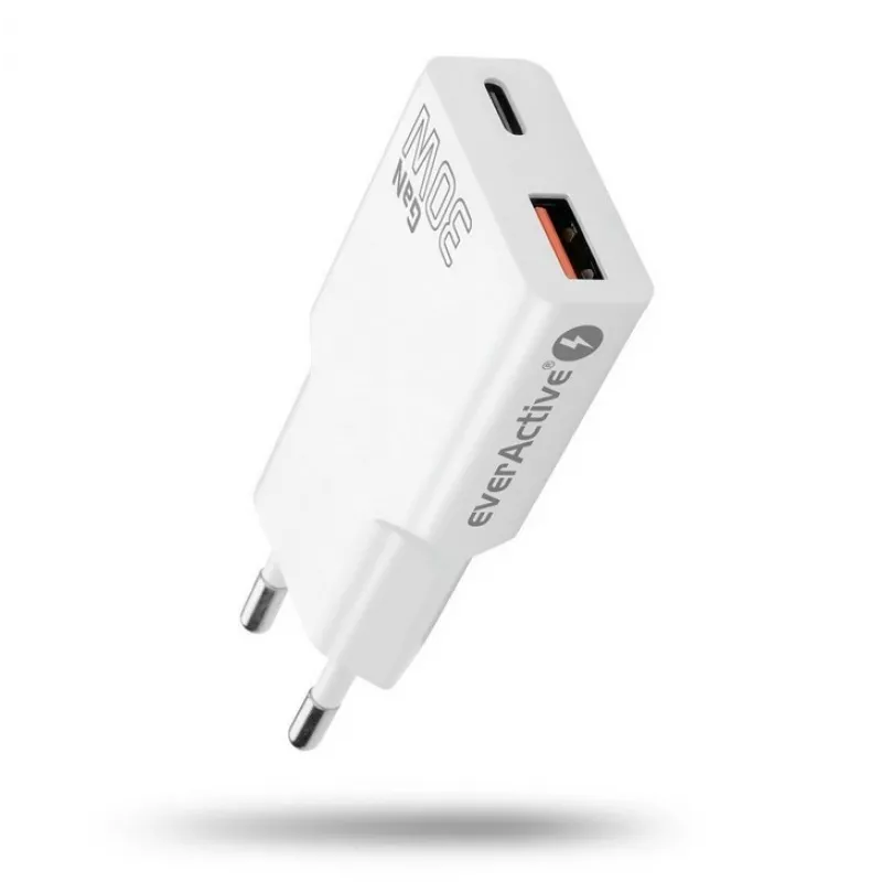 Universaalne USB-seinalaadur everActive SC-380Q Super õhuke QC 3.0 — Quick Charge 3.0, kompaktne disain
