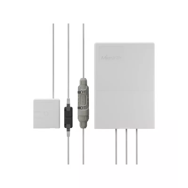 PoE-sisestaja MikroTik GPEN21 SFP-toega, Gigabit Ethernet (10/100/1000 Mbit/s), 2 RJ-45 porti, valge, 12–57 V sisend