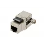 Keystone jack Extralink CAT6 STP RJ45, emane, terasevärvi, 1 tk