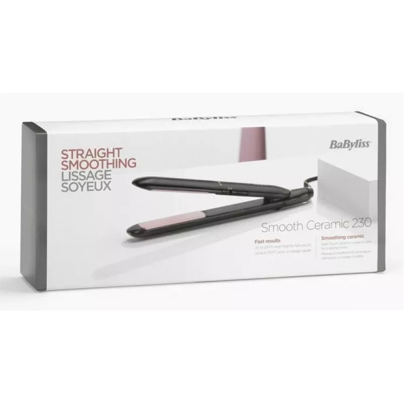 Sirgendusraud BaByliss CERAMIC 230 — Keraamilised plaadid, 2 kuumusastet, 1,8 m juhe, Must