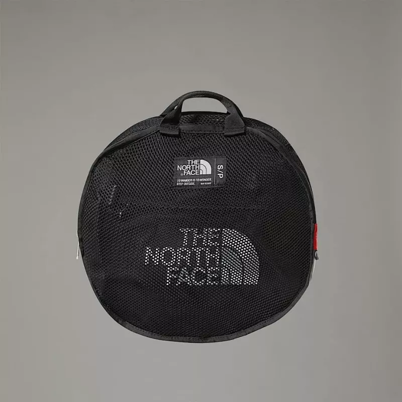 Duffel bag The North Face Base Camp S — 50 L, nailon/polüester, must/valge