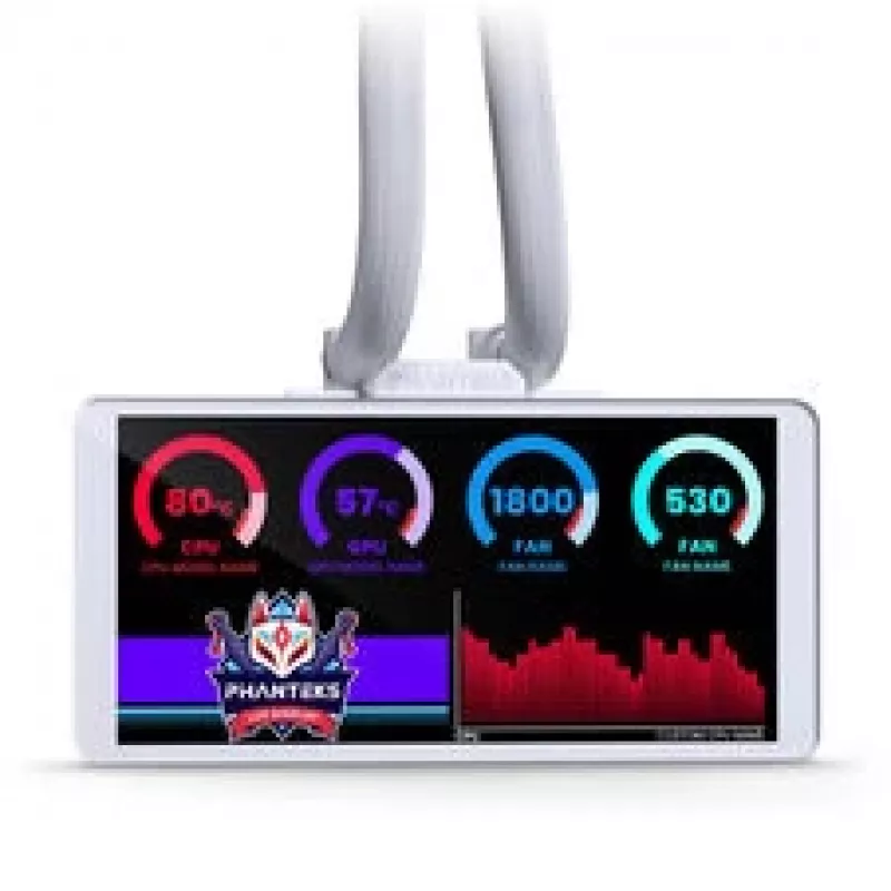 Phanteks Glacier One 360M25 LCD AiO-vedelikjahutus, 6-tolline ekraan - 360 mm, valge