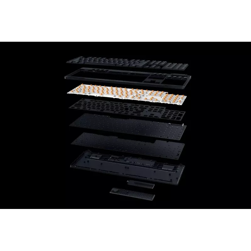 Razer MustWidow V4 Low-Profile HyperSpeed klaviatuur mänguritele USB RF juhtmevaba Bluetooth QWERTY US International must
