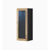 Stendikapp cama meble VIGO 90 klaasiga, seinale kinnitatav, 90×35×32 cm, must/wotani tamm
