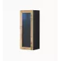Stendikapp cama meble VIGO 90 klaasiga, seinale kinnitatav, 90×35×32 cm, must/wotani tamm