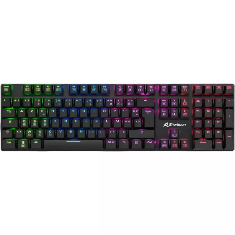 PureWriter RGB, mänguklaviatuur must, FR-paigutus, Kailh Choc Low Profile Blue
