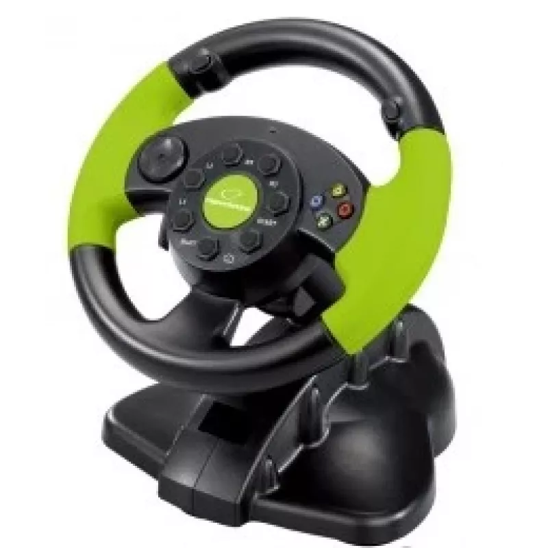 Juhtmega mängukontroller ESPERANZA EG104 PlayStation 3-le ja Xbox 360-le, must/roheline