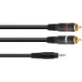 Audio adapterkaabel Omnitronic 3.5mm jack to 2×RCA, 3 m (model 30225149)