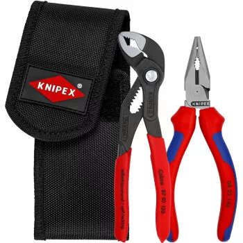 Mini-Zangenset, in Tool Belt Pouch, Zangen-Set Punane/Must, 2-piece