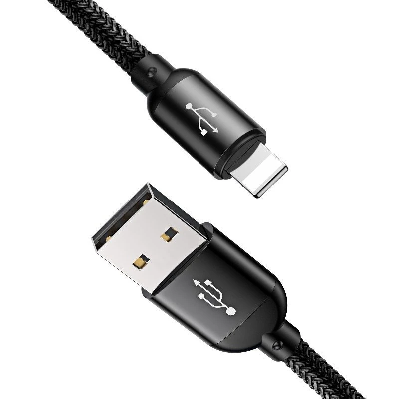 BASEUS Colorfone CAMLT-BSY01 USB-kaabel 1.2 m USB A 3 x USB C Must, Punane, Sinine