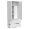 Garderoob Top E Shop SZAFA MALWA B 5 riiulit 2 hingedega ust Valge 900×500×1800 mm