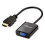 MEDIARANGE HDMI-VGA HD15 videomuundur 20 cm must - Muundur - HDMI (MRCS231)