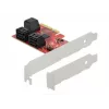 SATA PCI Express x4 kaart DeLOCK 6 porti madalprofiilne vormitegur