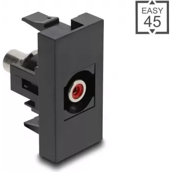 DeLOCK Easy 45 pistikupesamoodul 2 x RCA Must Punane Emane