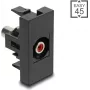 DeLOCK Easy 45 pistikupesamoodul 2 x RCA Must Punane Emane