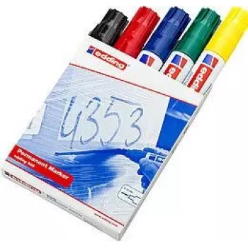 Edding 800 püsimarker Meislitera Must Sinine Roheline Punane Kollane 5 tk