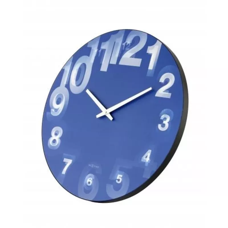 NeXtime kell 3077bl 3D, Ø39,5 cm, seinakell, sinine/valge