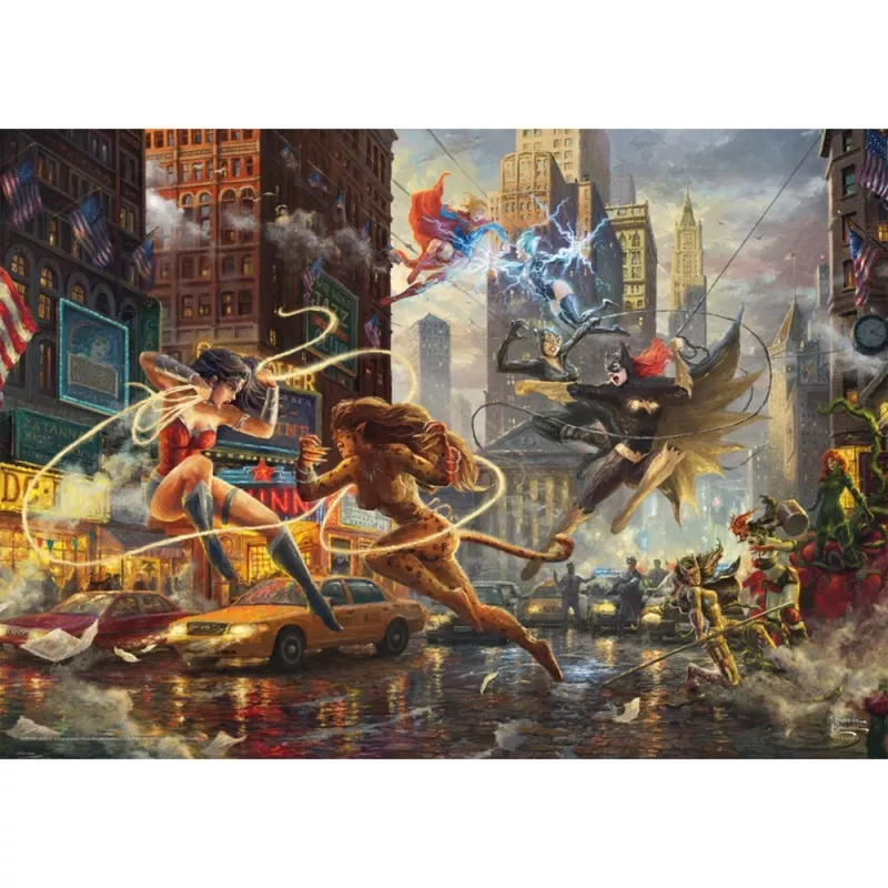 Thomas Kinkade Studios: DC Justice League - The Women of DC, 1000-osaline pusle