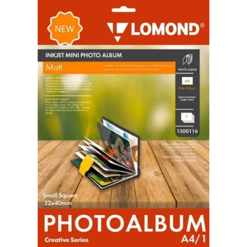 Fotoalbum Lomond Mini Album 1500116 Väike ruudukujuline matid lehed 32×40 mm