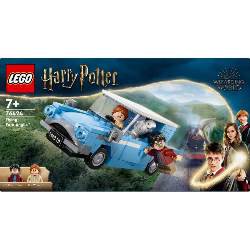LEGO Harry Potter Lennukas Ford Anglia Auto Mänguasi 7+ Aastastele Lastele, Poistele ja Tüdrukutele, Ehitatav Mudel Ron Weasley Minifiguuri ja Hedwigiga