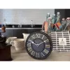 NeXtime klok 5187zw London Table, Ø16 cm, seinale, must/valge