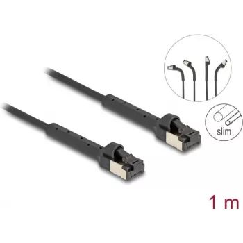 Võrgukaabel DeLOCK RJ45 Õhuke Cat.8.1 U/FTP 1m Must