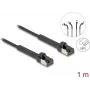Võrgukaabel DeLOCK RJ45 Õhuke Cat.8.1 U/FTP 1m Must