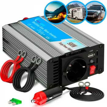 Autopingemuundur Extralink OPIM-500W 12V, 500W modifitseeritud siinus, alumiiniumkorpus, aktiivjahutus