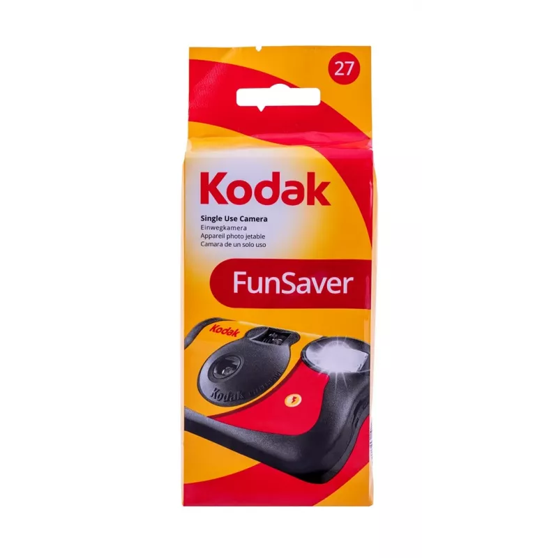 Kodak FunSaver välguga ühekordne kaamera, värvifilm ja välk, 27 fotot, ISO 400