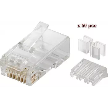 Microconnect KON505-50 juhtmepistik RJ45 Läbipaistev