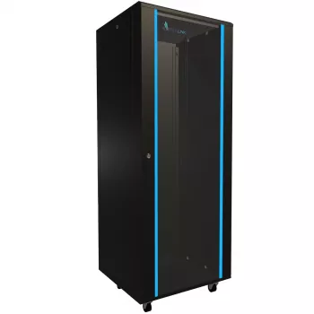 Eraldiseisev rack Extralink Rackmount kapp 32U 600x600 Must