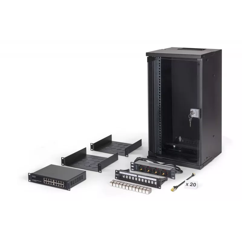 Seinale paigaldatav rack Digitus DN-49105-SET 12U 60 kg IP20