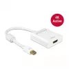 DeLock Mini DisplayPort 1.2 > HDMI (ST-BU) adapter 4K valge