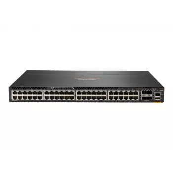 HPE - Aruba 6300M - Switch - L3 - hallatav - 48 x 10/100/1000 (1 PoE+) + 4 x 1 Gigabit / 10 Gigabit / 25 Gigabit / 50 Gigabit SFP56 (ülesling / virnastamine) Esiküljelt ja küljelt tagaküljele
