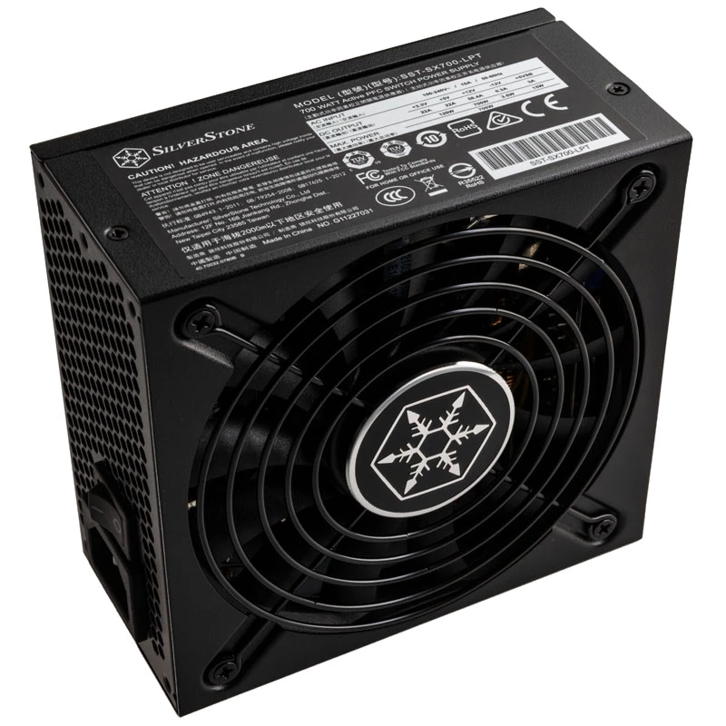 SilverStone SFX-seeria SX700-LPT - V1.1 - toiteplokk (sisemine) - ATX12V 2.4/ EPS12V / SFX-L - 80 PLUS Platinum - AC 120/230 V - 700 Watt - aktiivne PFC - must