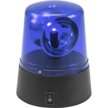 LED-minipolitseituli EUROLITE 50603660 sinine — USB-laetav, akutoitega, kompaktne hoiatusmajakas