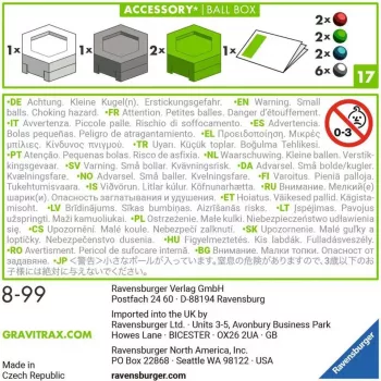 Aksessuaarmänguasi Ravensburger GraviTrax Ball Box mitmevärviline