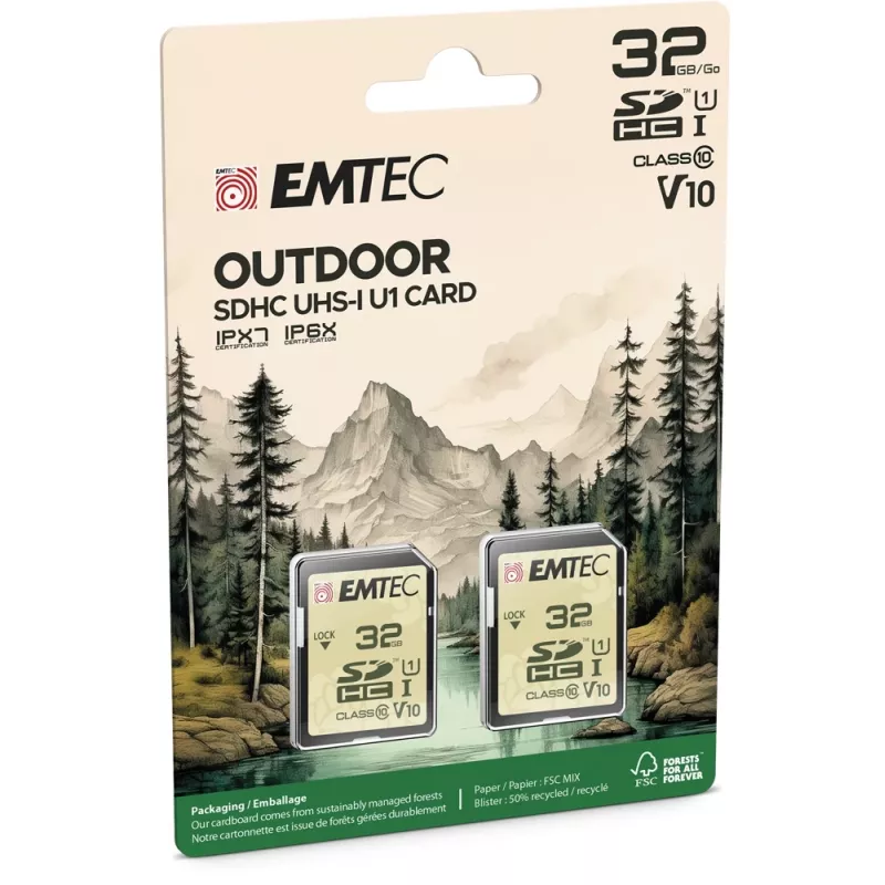 Välkmälu Emtec 32GB UHS-I U1 V10 Outdoor ECMSD32GHCU1ORP