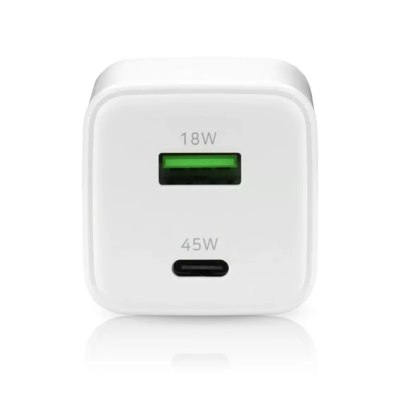 Seinalaadija everActive SC-450Q 45W 1×USB-C 1×USB-A valge