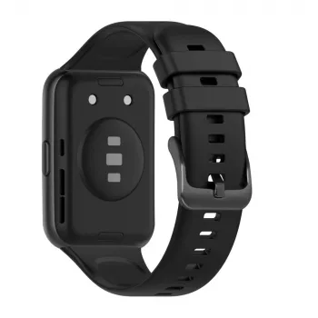 Silikoonrihm FIXED Huawei Watch Fit 2 jaoks – must, asendus pehme painduv rihm