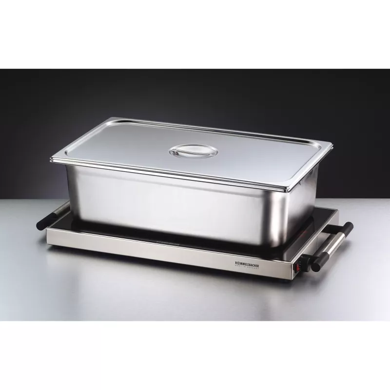 Soojendusplaat Rommelsbacher WPR 305/E — 300 W, 230 V, roostevaba teras, klaaskorpus, 640×345×50 mm