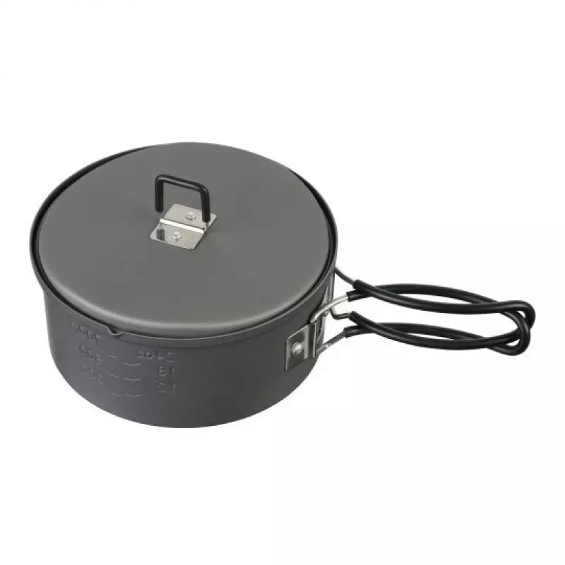 Pot ESBIT PT1100HA matkakööginõud — Alumiiniumpott 1,1 L, Ø14,8 cm, 227 g, must