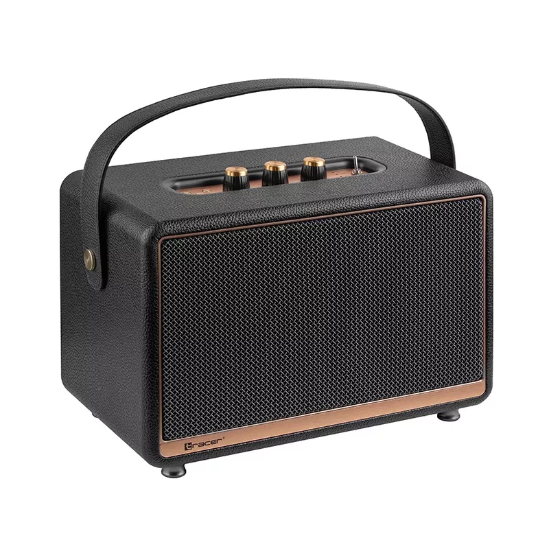 Kaasaskantav stereokõlar TRACER M45 Must — Bluetooth 5.0, 45 W RMS, FM-raadio, sisseehitatud mikrofon, akutoitel