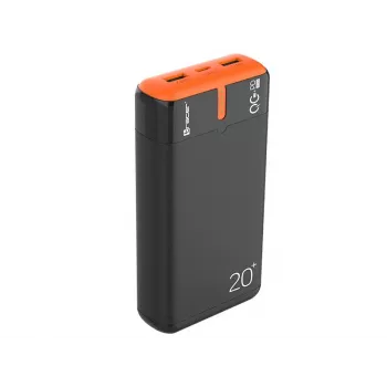 TRACER EnerGen 20000 mAh akupank, Power Delivery 20W, USB-C sisend, 2×USB-A väljundit, toetab 3 seadet, oranž